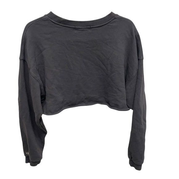 MIEUX UN2 CROP TOP SWEATER sweatshirt shadow gray size 4 (XL) - Picture 4 of 8